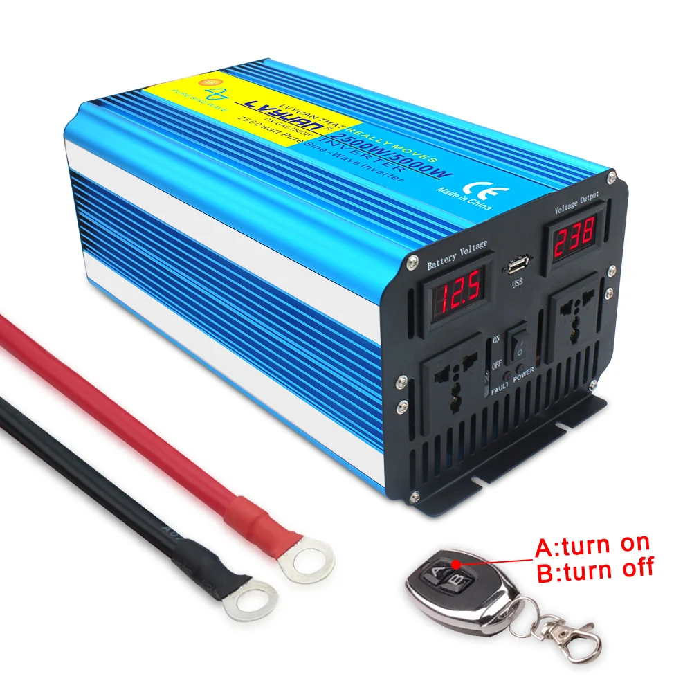 

Inversor 12 v 220 v Pure Sine Wave Inverter 5000W High Frequency Transformer Conversor адапеѬ пиания инвеѬоѬ 12v 220v